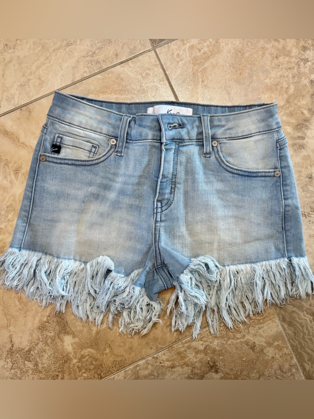 KanCan Frayed Denim Shorts - Picture 5 of 5